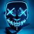 Halloween Cold Light Ghost Step Dance Clothes Glow Mask LED Flash Ghost Face Adult Fluorescent Dance Mask